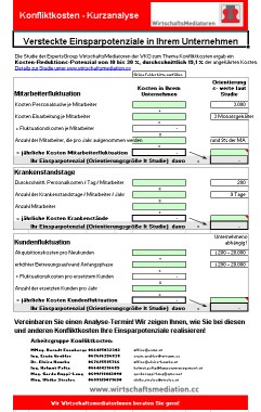 Formular - Erhebung Konfliktkosten